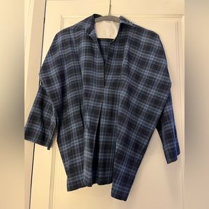 Vince Plaid Blouse